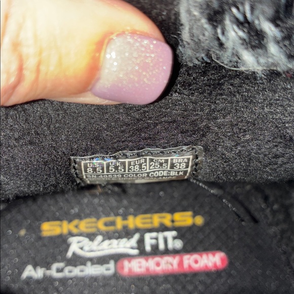 Suede Skechers Boots Relaxed Fit with Air-Cooled Memory Foam, Black, Size 8.5 - Picture 7 of 7